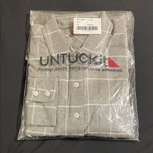 UNTUCKit Gray Checkered Shirt